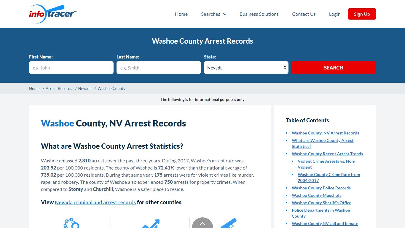 Washoe County, NV Arrests, Mugshots & Jail Records - InfoTracer