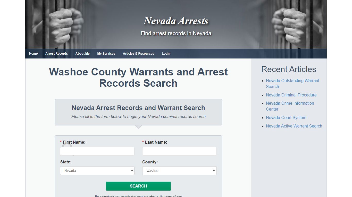 Washoe County Warrants and Arrest Records Search